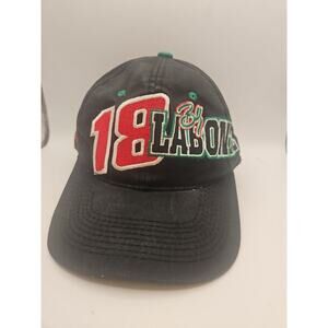 Bobby Labonte 18 Joe Gibbs Racing Hat Vintage Black Green Snapback Baseball Cap